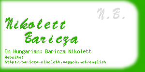 nikolett baricza business card